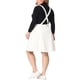thumbnail image 3 of Vestido de mezclilla de talla grande Agnes Orinda para mujeres, monos con tirantes ajustables, faldas 1X blancas, 3 of 6