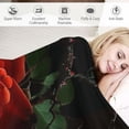 thumbnail image 3 of Orinice Red Rose Blanket  Gothic Valentine's Day Flower Super Soft Bedding Fleece Throw Blanket Microfiber Flannel Blankets Couch Sofa Warm Lightweight for Boys Girls 50x60in, 3 of 6