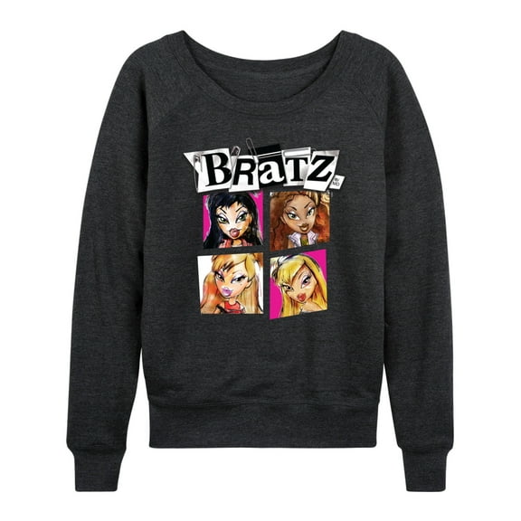 Bratz - Original Dolls Cartoon Drawing - Women's Lightweight French Terry Long Sleeve Shirt