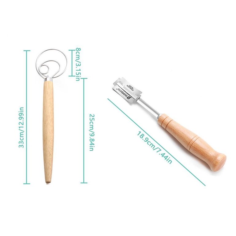 Kitchen Slashing Tool Wooden Sourdough Bread Bakers Bread Lame Cutter with  Leather Bag French Bread Scorer Dough Scoring Tools