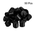 thumbnail image 2 of Unique Bargains 50 Pcs Round Rubber End Caps 0.94 inch Black Vinyl Cover Screw Thread Protectors for Metal Chair Tips, 2 of 7