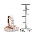 thumbnail image 2 of Round Diamond Huggie Earrings Hoops 14k Gold (Rose Gold), 2 of 3