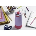 thumbnail image 2 of Ello Kids Colby 12oz Stainless Steel Insulated Water Bottle with Straw and Built-In Silicone Coaster (Lilac/Pink), 2 of 11