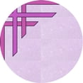 thumbnail image 1 of Ahgly Company Machine Washable Indoor Round Transitional Purple Area Rugs, 5' Round, 1 of 7