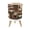 Color 2, variant on Small Trash Can with Lid Nature Inspired Animal Paw Prints Leaves Earthy Tones 1.8 Gallon Dog Proof Trash Can Round Garbage Can Waste Bin Wastebasket for Bathroom Bedroom Living Room