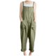 thumbnail image 1 of Gibobby pantalones siameses color liso Mono largo informal con correa, mono liso, mono con botones de bolsillo, mono de mujer para mujer(Verde， M), 1 of 5