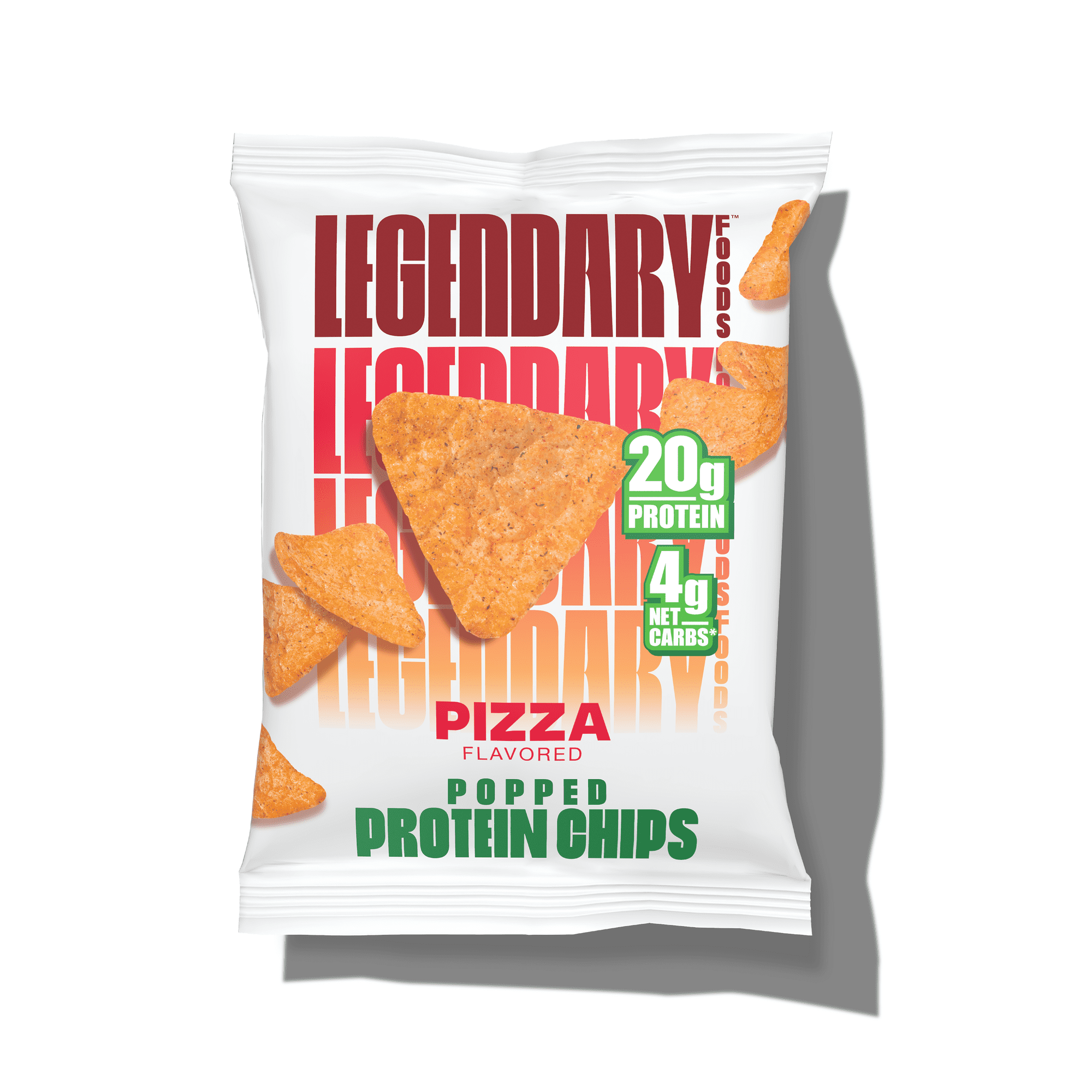 Legendary Foods Protein Popped Chips, Pizza, 1 Pack, 20g Protein, Gluten-Free, Keto Friendly, Low Sugar, Low Carb, Protein Snack