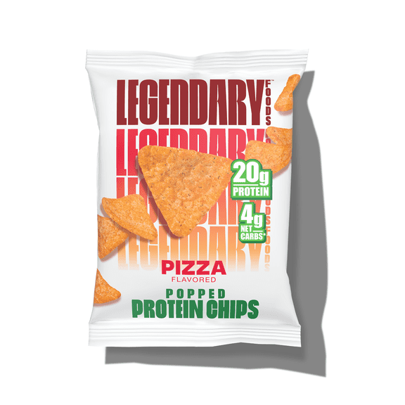 Legendary Foods Protein Popped Chips, Pizza, 1 Pack, 20g Protein, Gluten-Free, Keto Friendly, Low Sugar, Low Carb, Protein Snack