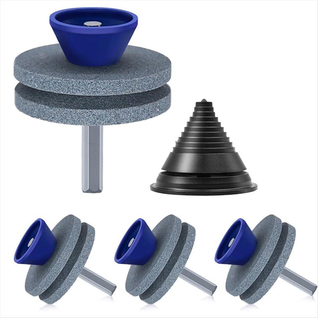 Afilador de Cuchillas para Cortacésped, 4 Unidades con Equilibrador de Cuchillas. Afilador de Cuchillas para Cortacésped Resistente Al Desgaste B