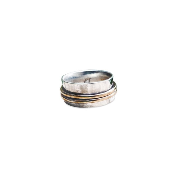Heaven Crafts 925 Sterling Silver Spinner Ring Handmade Rotating Spin Birthday Gift Item
