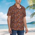 thumbnail image 5 of Goofa 70s Groovy Hippie Retro Hawaiian Shirt for Men, Unisex Summer Beach Casual Short Sleeve Button Down Shirts,Aloha Tropical Floral print shirt-Large, 5 of 9