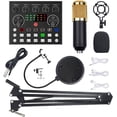 thumbnail image 1 of V8S Live Sound Card with Tone Adjustment Changing Intelligent Support Two People Platforms Reverb 12 Electrophonic Keynotes 10 Warm Up Effects Port Streaming for, 1 of 8
