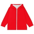 thumbnail image 4 of ATOGUTA Girls Jackets Zip Up Hoodies Long Sleeve Casual Sweatshirts Jacket with Pockets Red, Size 4T-12, 4 of 5