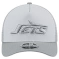 thumbnail image 2 of Men's New Era Gray New York Jets Domain A-Frame Trucker 9FORTY Adjustable Hat, 2 of 6
