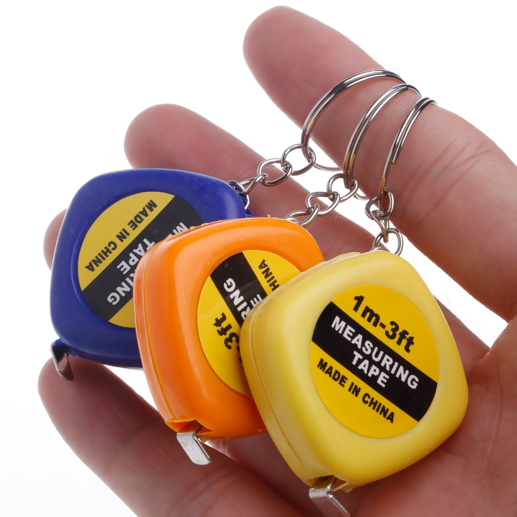 1Pc Mini keychain key ring easy retractable tape measure pull ruler HgTEUSO JG 
