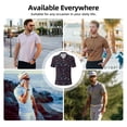 thumbnail image 4 of Kdxio Thanksgiving Seamless Pattern Print Men's Short Sleeve Polo Shirt,Midweight Men's Shirt, 4 of 6