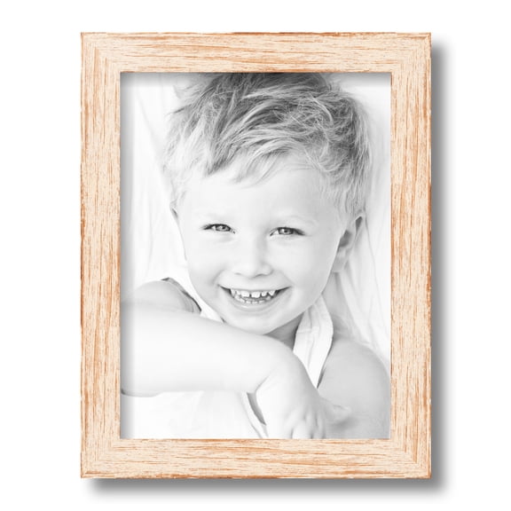 ArtToFrames 9x12 Inch Knotty Pines Pecan with White Wash Picture Frame, This White Wood Poster Frame is Great for Your Art or Photos, Comes with Regular Glass (4771)