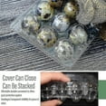 thumbnail image 3 of 100pcs 12 Grids Quail Egg Box Reusable Quail Egg Cartons Egg Stora Box Transparent Frid Stora Box Mini Egg Dispenser With Lid For Refrirator, 3 of 5