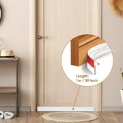 SUNMON Silicone Door Draft Stopper – 39 inches Door Seal Strip for Under Door Seal Gap Interior & Exterior Doors Weather Stripping Soundproof (White)