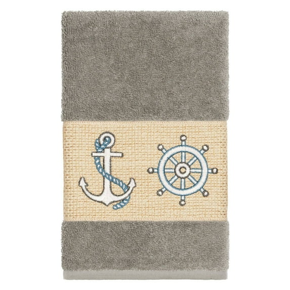 Linum Home Textiles Easton Turkish Cotton Embellished Hand Towel