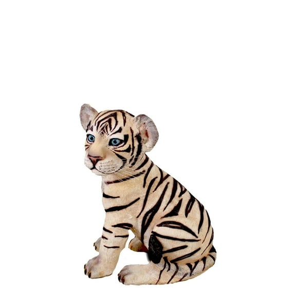 Sitting Siberian Tiger Cub Life Size Statue