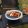 thumbnail image 3 of Barra De Barbacoa En La Parrilla, Maneja De Madera Desmontable Placa BBQ SUS304 Acero Inoxidable Para Picnic, 3 of 7