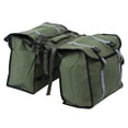 thumbnail image 3 of Alforjas de lona encerada para sillín para aventuras en bicicleta Bolsa trasera para bicicleta reflectante impermeable, 3 of 8