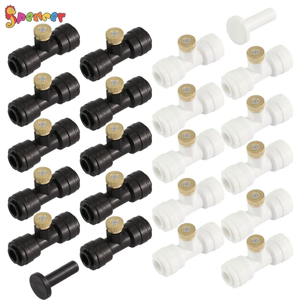 Spencer 10X Water Brass Misting System Brass Mister Nozzles 1/4" Slip