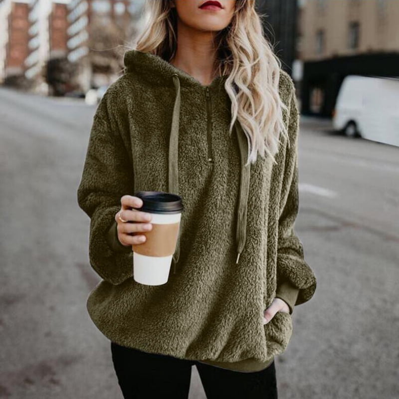 fluffy hoodie women's