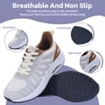 thumbnail image 4 of MAFEKE Women's Air Non Slip Orthotic Sneakers, Arch Support Athletic Walking Shoes for Plantar Fasciitis, Beige Size 8, 4 of 10