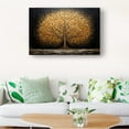 thumbnail image 2 of Tree of Life Wall Art Tree with Gold Leaves Poster Pictures Giclee Art Deco Bathroom Painting Decoration Picture Printing, 2 of 6