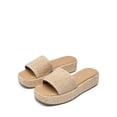 thumbnail image 4 of DREAM PAIRS Women Platform Slides Sandals Espadrilles Slip On Low Wedge Summer Open Toe Bohemia Dressy Beach Vacation Shoes, 4 of 7