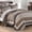 Brown/Beige/Charcoal/Gray, variant on PANGUSHAN 100% Cotton Queen Quilt Set, Striped Pattern Queen Size Quilt Bedding Set Bedspreads, Reversible Quilted Lightweight Comforter, Slate Gray/White Bed Spread for Queen Bed