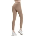 thumbnail image 2 of WULMLEO Leggings for Women Tummy Control High Waisted Long Butt Lifting Leggings Dressy Casual Quick Dry Workout Yoga Pants Camel S, 2 of 5