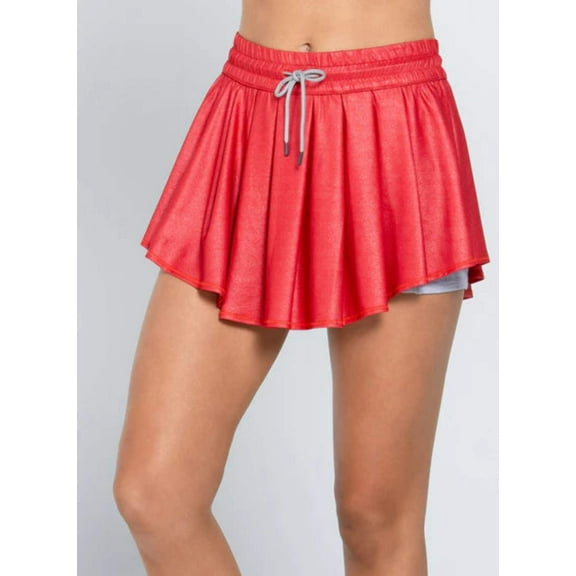 Lucky in Love womens  All That Shimmers Mini Skirt, s, Orange