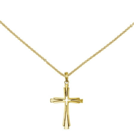 14kt Yellow Gold Polished Solid Cross Pendant