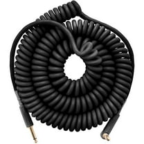 MXR 15' Coil Instrument Cable Straight to Angle 15 ft. Black