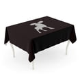 thumbnail image 1 of NUDECOR Moose Letterpress Effect Retro Pictogram Infographics Tee Badge Tablecloth Table Desk Cover Home Party Decor 60x84 inch, 1 of 1