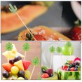 thumbnail image 2 of 200 Pcs Pics à Cocktail Pics à Cocktail Feuille Cactus Cure-Dents Épices en Bois à Usage Unique, 2 of 9