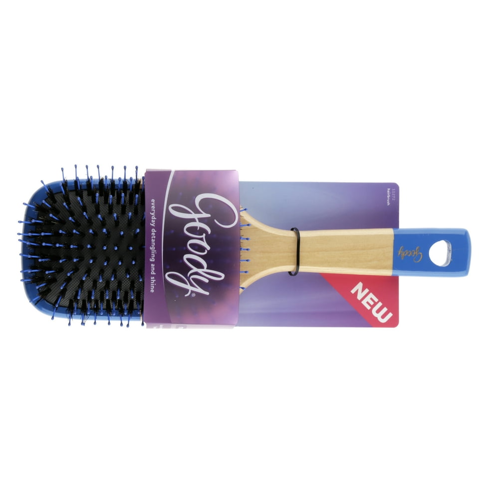 Goody Blue Wooden Handle Hairbrush