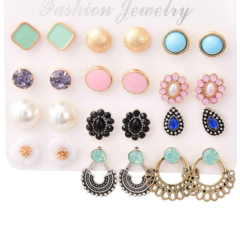 Walmart pearl earrings set store