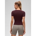 thumbnail image 2 of CRZ YOGA Softembrace High Neck Tops for Women Soft Casual Shirts Basic Short Sleeve T-Shirt, 2 of 6
