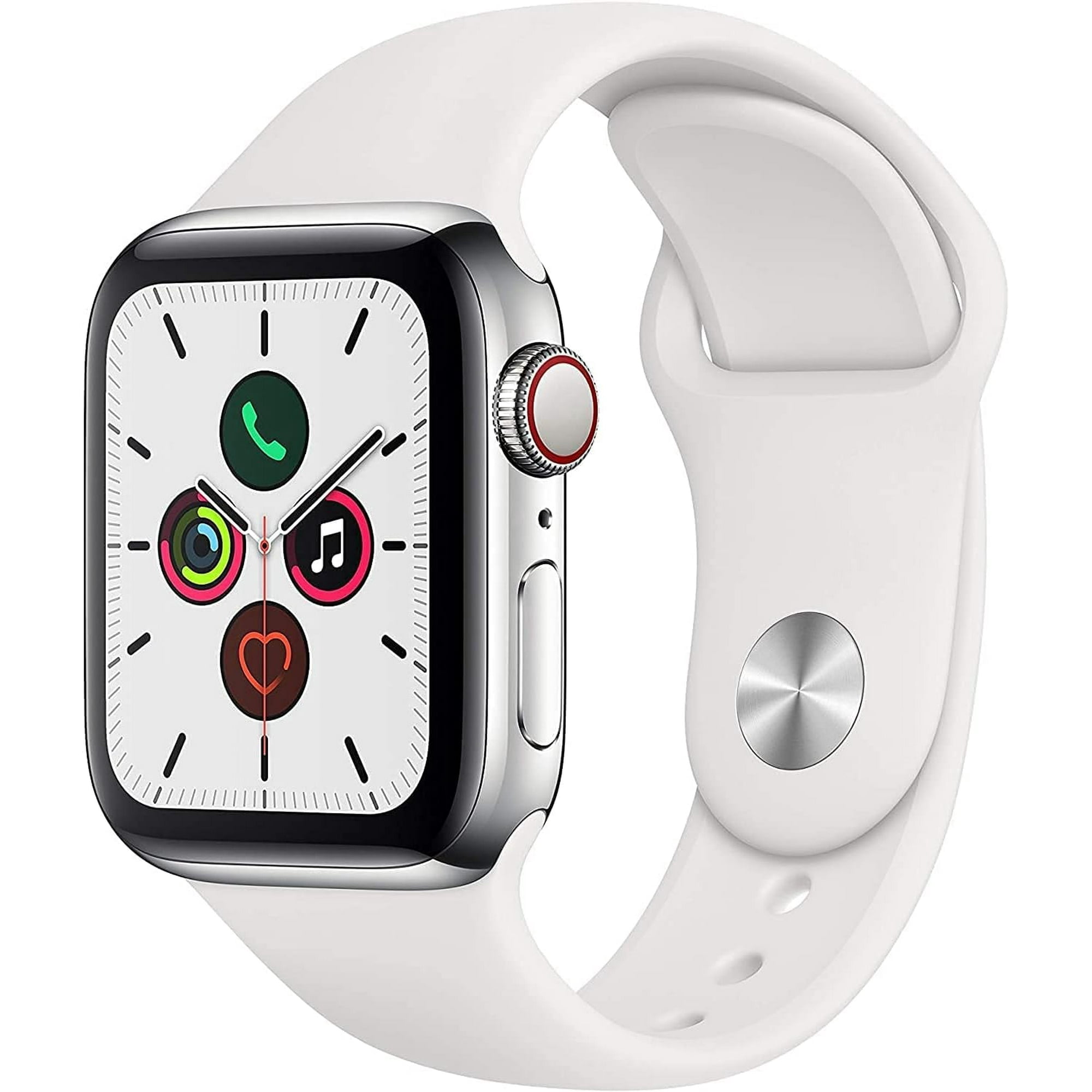 Restored Apple Watch Series 5 44mm (GPS + Cellular) Stainless Steel Case (Refurbished)