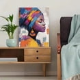 thumbnail image 5 of Qisvanset African Woman Portrait Abstract Canvas Wall Art 15.75x11.81 INCHES, 5 of 8
