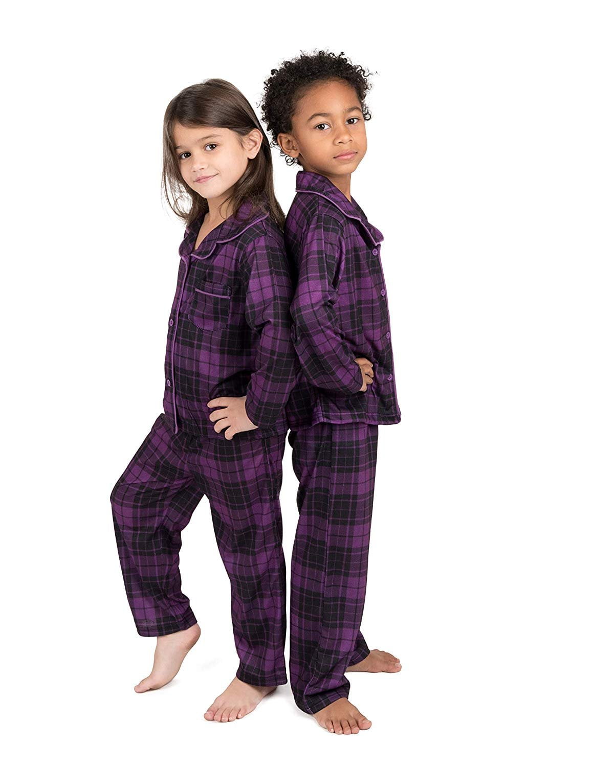 Purple plaid pajamas sales