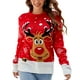 thumbnail image 3 of Suéter navideño para mujer, suéter navideño para mujer, suéter navideño para mujer, suéter navideño de cuello redondo para mujer, artesanía excepcional, 3 of 8