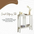 thumbnail image 4 of Kings Brand Furniture White Console Table – Entryway, Hallway & Living Room Storage with Lower Shelf, 4 of 8