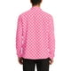 thumbnail image 3 of Camisa de vestir de botones de manga larga para hombre con estampado de lunares INSPIRE CHIC L Rosa, 3 of 7