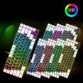 thumbnail image 4 of Clavier de Jeu Filaire, 84 Touches Rétroéclairé RGB Ergonomiquement Incurvé Clavier Filaire Silencieux, Câble Type C Mini Clavier pour OS X PC Portable, 4 of 8