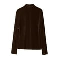 thumbnail image 5 of Ashosteey Women's Elegant Long Sleeve Tops V Neck Vintage Velvet Blouse Velour Pullover Casual Lihghtweight Shirts Solid Tunic Tees, 5 of 5